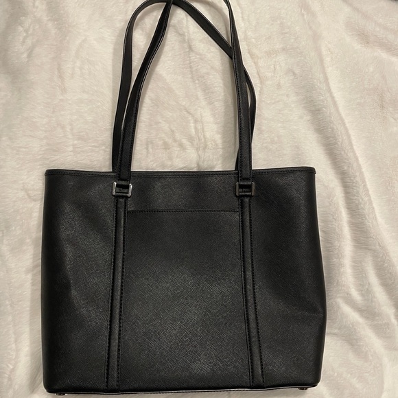 Michael Kors Black Sady Purse. Saffiano leather with silver accents - Picture 2 of 16
